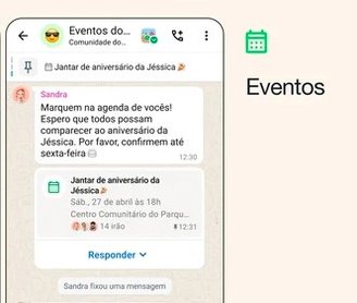 Ficou muito mais fácil marcar compromissos usando o anexo 'Evento' do WhatsApp. (Fonte: WhatsApp/Divulgação)