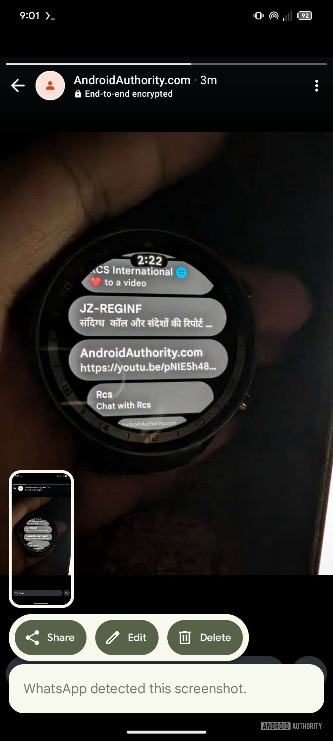 WhatsApp Status screenshot detection AssembleDebug